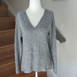 Elizabeth and James Gray V-Neck Sweater